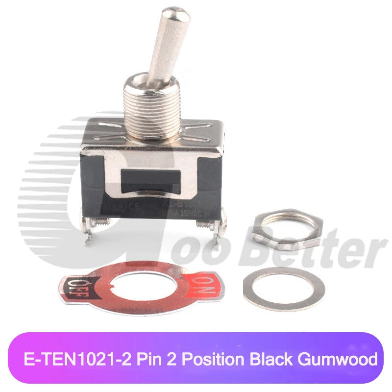Heavy Duty Toggle Switch On-Off / On-Off-On — SPST/SPDT 2/3 Position, 2/4/6 Pin, 5A 250VAC