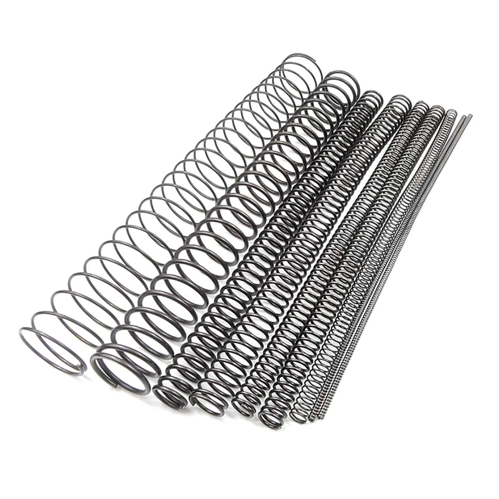 Length 300mm Compression Spring Steel 0.3mm - 3mm Wire Dia Pressure Coil Springs