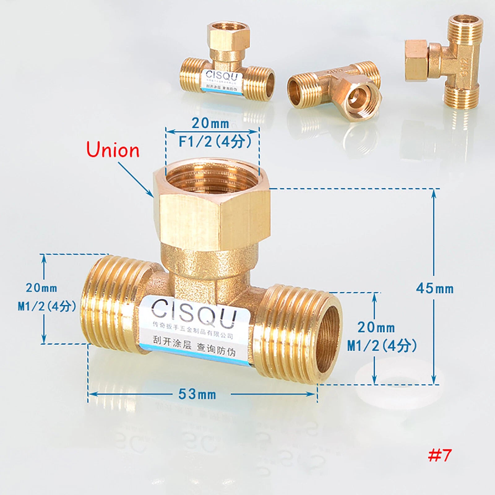 1/2" BSP Brass Pipe Fittings – Elbow, Tee & Union Coupler