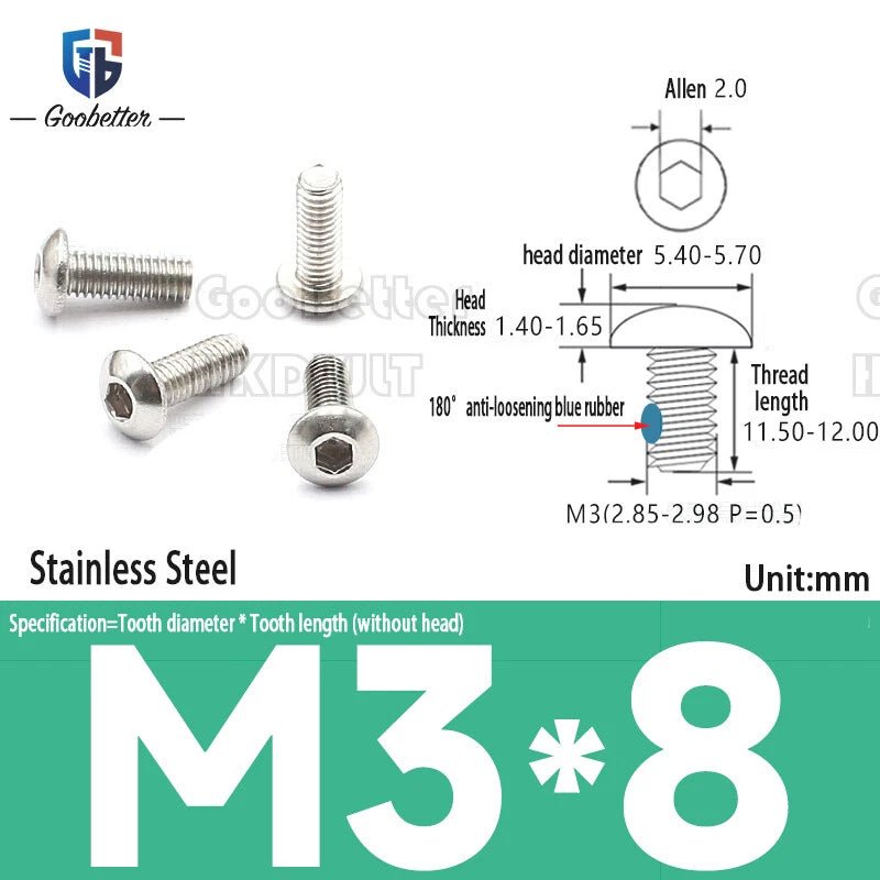 Large Flat Head Machine Screws M2–M6 Allen Torx Slotted Multi - Drive 100pcs - HomeDIYer