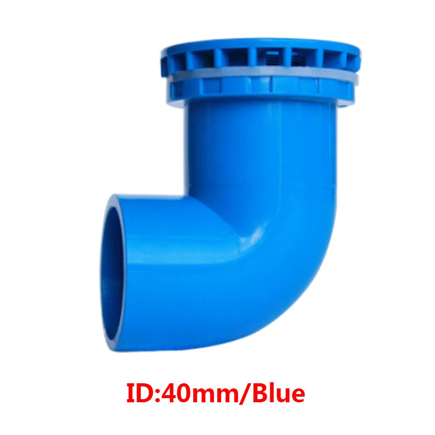 90° Elbow PVC Drain Pipe Joint Fittings 20 25 30 40 50mm for Aquarium Fish Tank