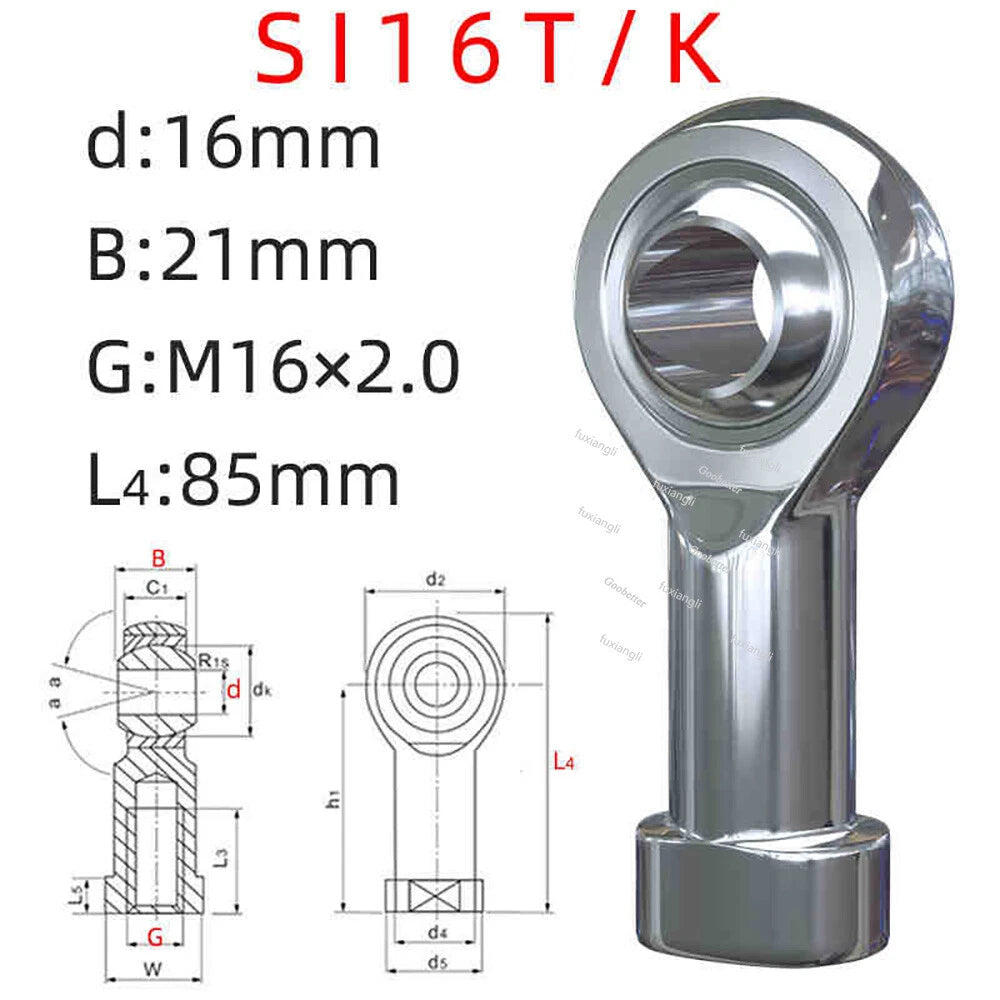Rod End Bearings PHS Female M6-M35 Right-Left Hand Thread A2 Stainless Steel