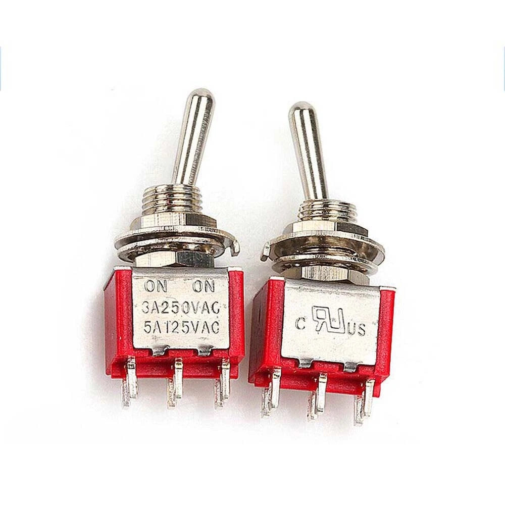 MTS PS Series Mini Toggle Switch — 3/6/9/12 Pin, 2-Way & 3-Way, Latching & Self-Resetting