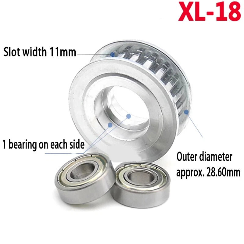 XL Idler Timing Pulley Double Side Bearing Timing Belt For Width 11mm - 16mm