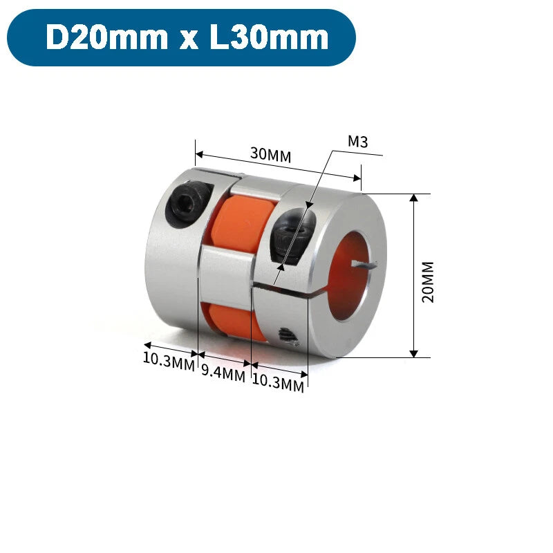 CNC Shaft Coupler Flexible Plum Spider Jaw Coupling Stepper Motor D14mm - 150mm