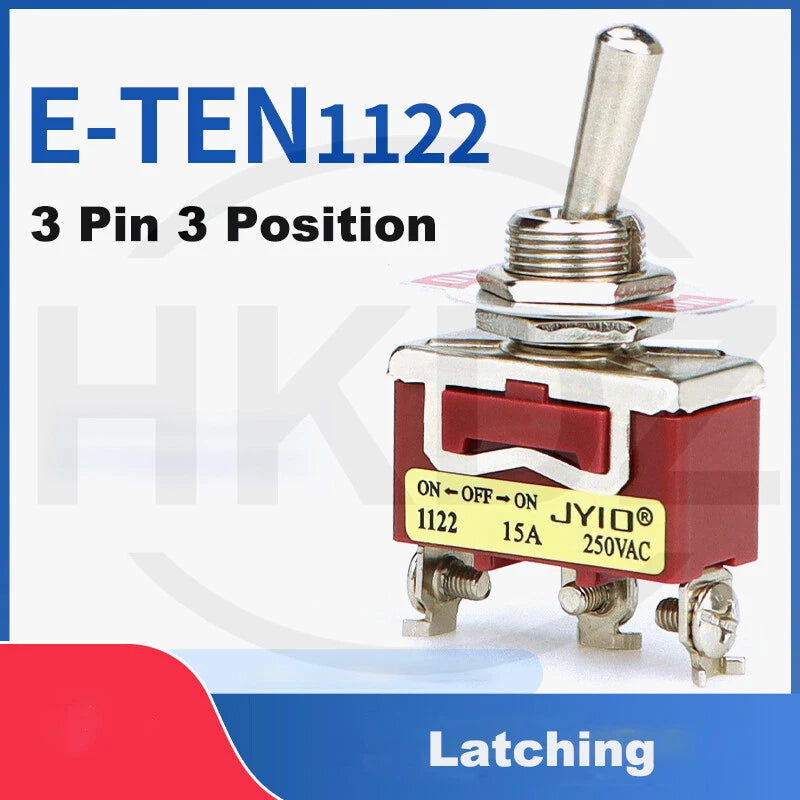 Metal Toggle Switch 250VAC 15A — SPST / SPDT / DPST / DPDT Panel Mount Flick Switch