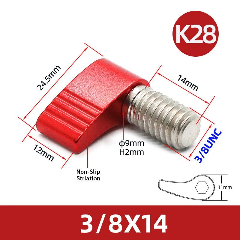 UNC 3/8" & 1/4" Wing Thumb Screws – Single & Double Wing T - Type, Aluminum & Stainless Steel - HomeDIYer