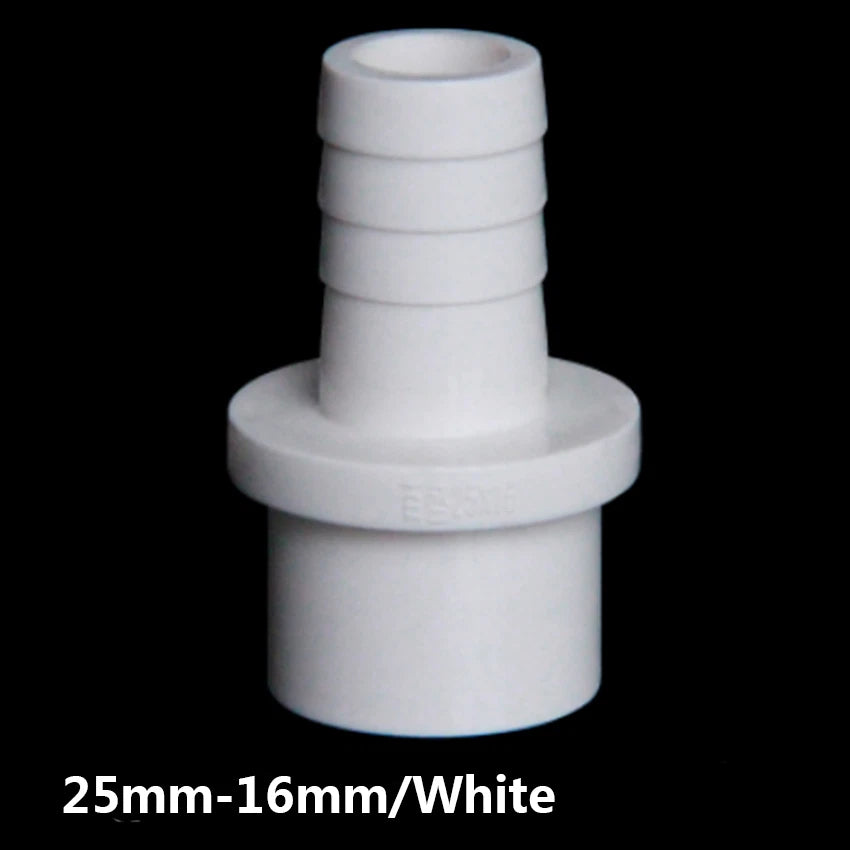 20mm 25mm PVC Pipe Connector Fittings Adapter to Hose OD 5 8 10 12 14 16 18 20mm