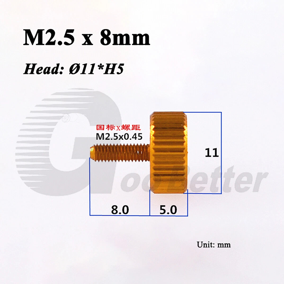 Aluminum Knurled Thumb Screws – M2 to M6 Flat Head Hand Grip Bolts, 10 Colors