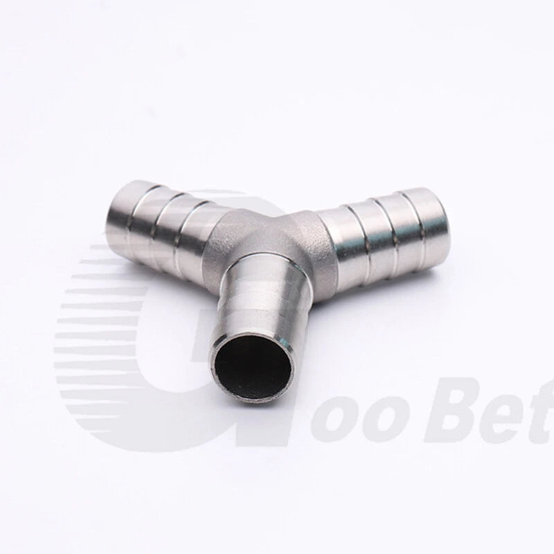 Stainless Steel Barbed Hose Connector — T-Piece & Y-Piece, 6mm–25mm