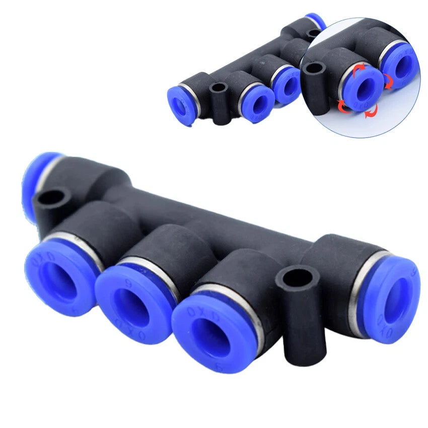 4- 16mm Nylon Pneumatic Push Fit Connector Tube Pipe Joiner Air Water Lines Hose