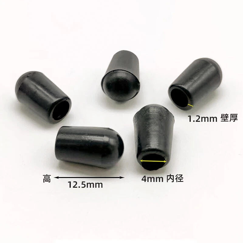 Goobetter Round PVC Rubber End Caps – 2.5mm to 19mm (Black, White, Transparent)
