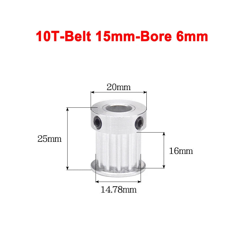 5M Timing Belt Pulley 10T 12T 14T 15T 16T 18T Bore 5mm-12mm for 15mm Width Belt
