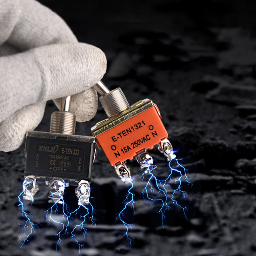 Toggle Switch Heavy Duty ON-OFF ON-ON ON-OFF-ON – MTS E-TEN PS DS438 Series 125VAC 250VAC