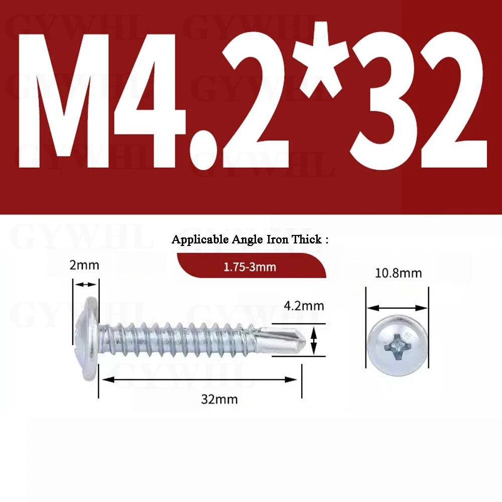 M4.2 M4.8 Self Drilling Wafer Head Screws – Steel & Stainless for Sheet Metal
