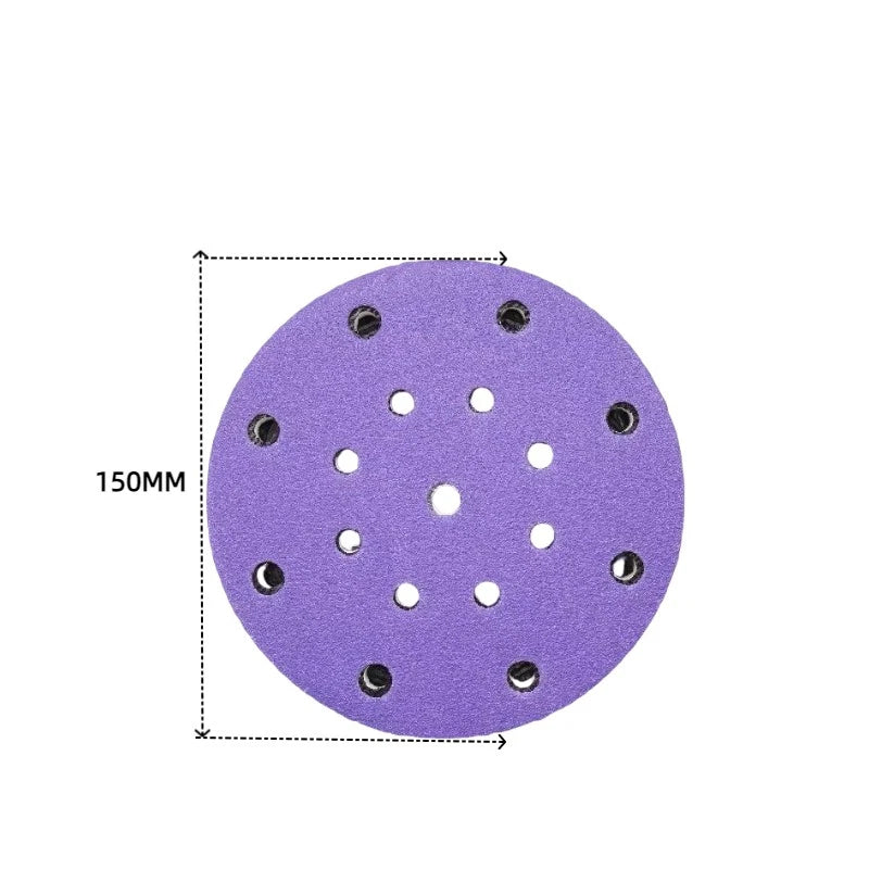 6 Inch Dry Sanding Discs Sandpaper Hook and Loop Pads 15/17Hole Grit 40-800