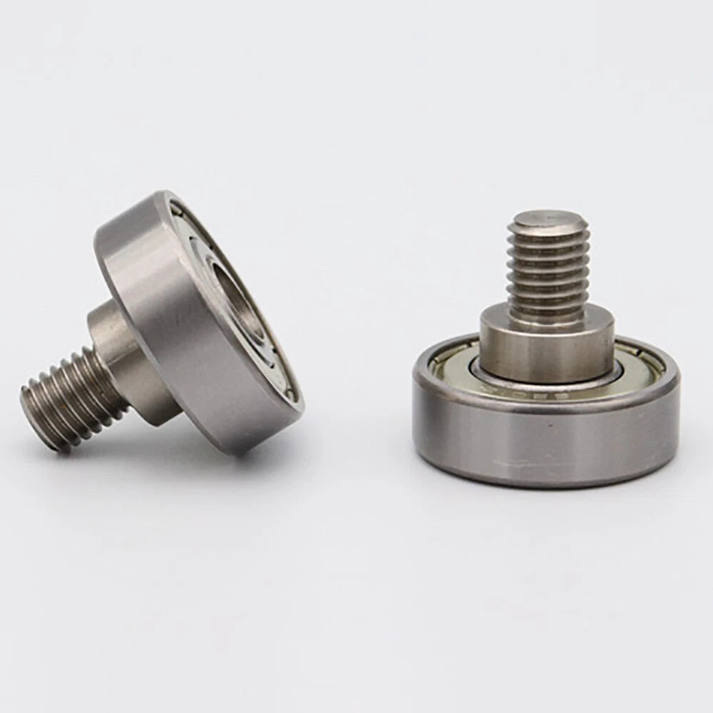 NTBG 7-52mm Metal Ball Bearing Pulley Flat Roller Guiding Wheel M3-M10 Threaded