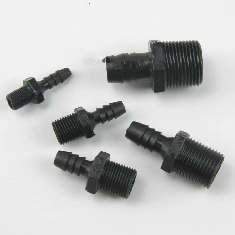 Plastic Hose Barb Fittings — Straight, Reducer, L, T, Y-Shape Pagoda Connectors