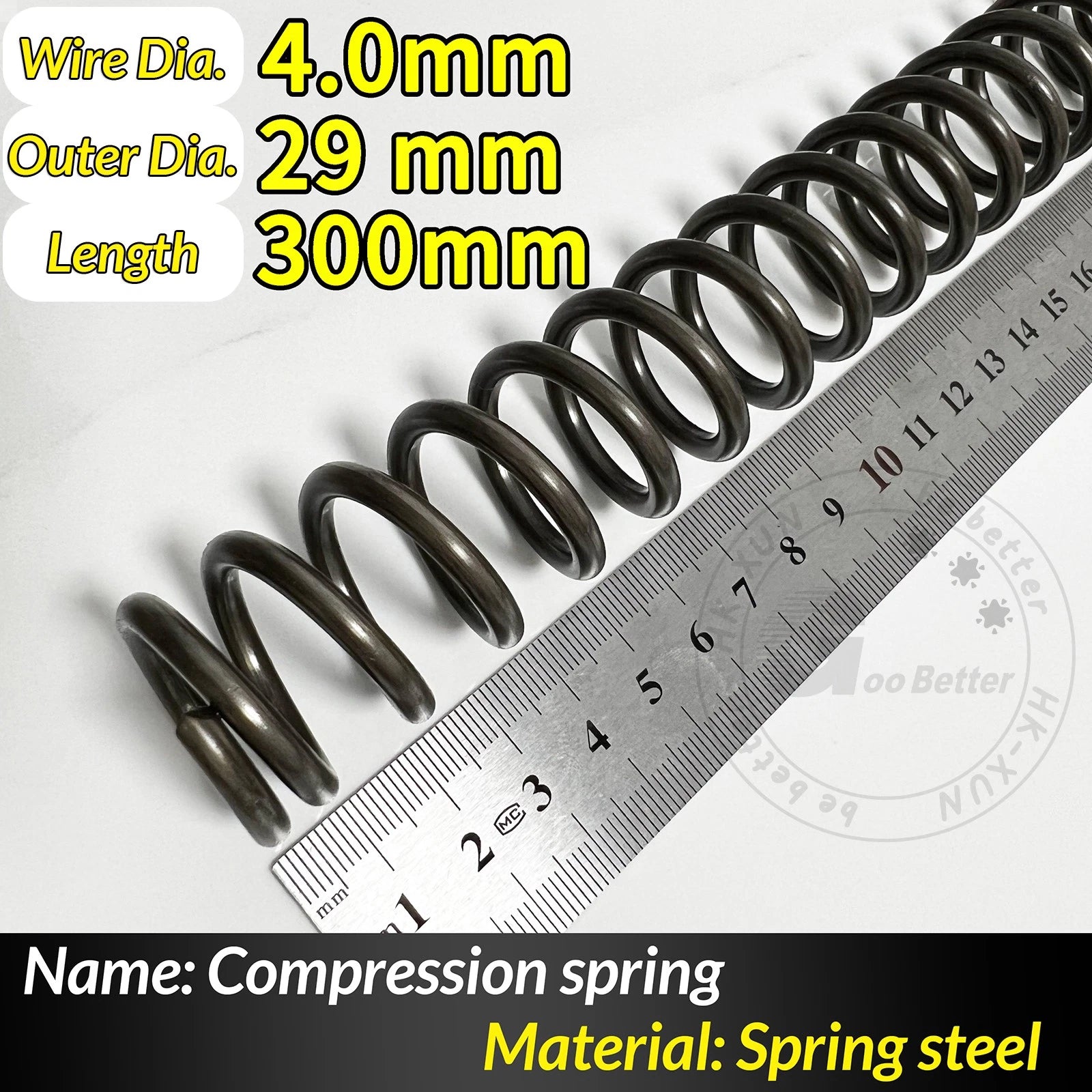 Compression Spring Pressure Springs, Wire Dia 4-5mm, OD 20-80mm, Length 300mm