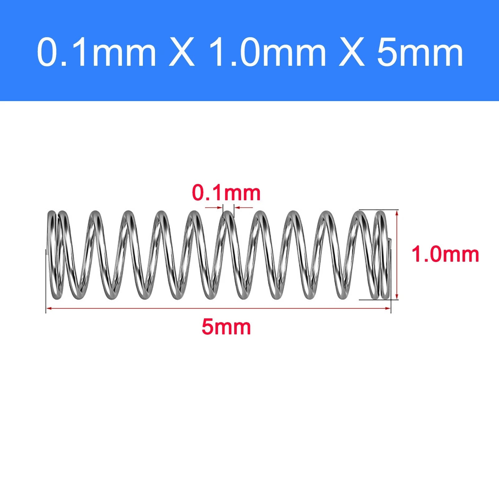 Small Micro Compression Spring Stainless Steel 0.1mm Wire Miniature Precision