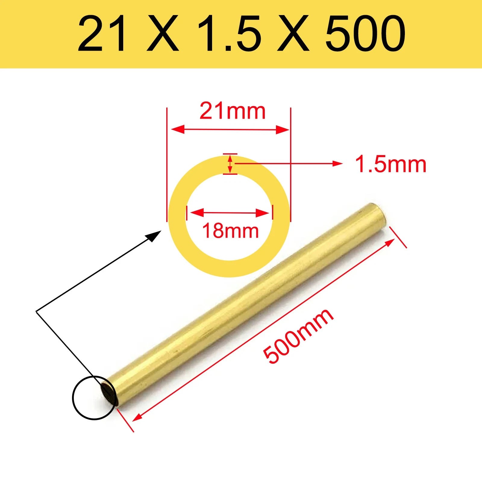 Brass Tubes ROUND PIPE Cu 62% OD 2mm 3mm 4mm 5mm 6mm 7mm 8mm 9mm 10mm To 90mm