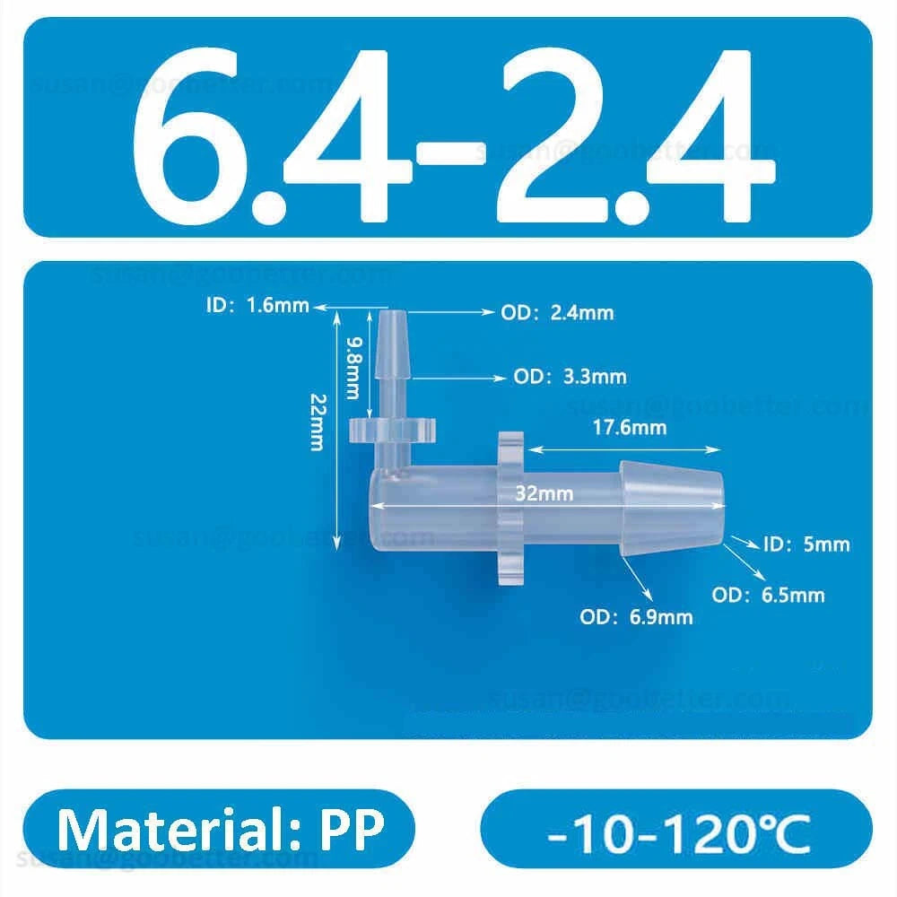 Plastic Barbed Hose Connectors — T-Piece, Elbow & Straight Fittings for Air & Water Lines