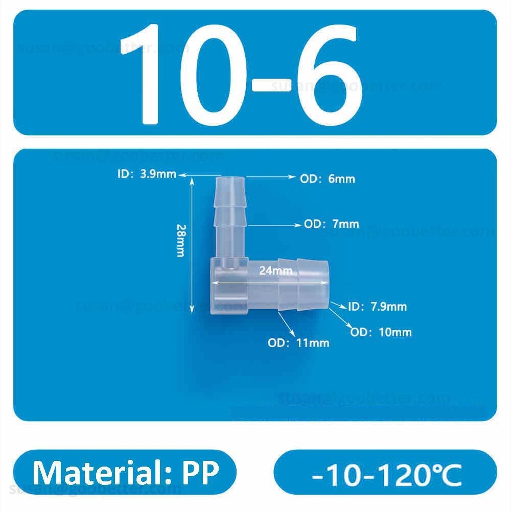 Plastic Barbed Hose Connectors — T-Piece, Elbow & Straight Fittings for Air & Water Lines