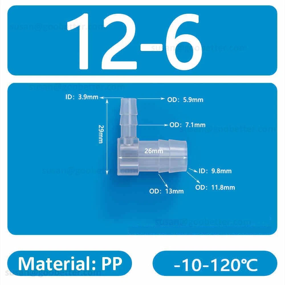 Plastic Barbed Hose Connectors — T-Piece, Elbow & Straight Fittings for Air & Water Lines