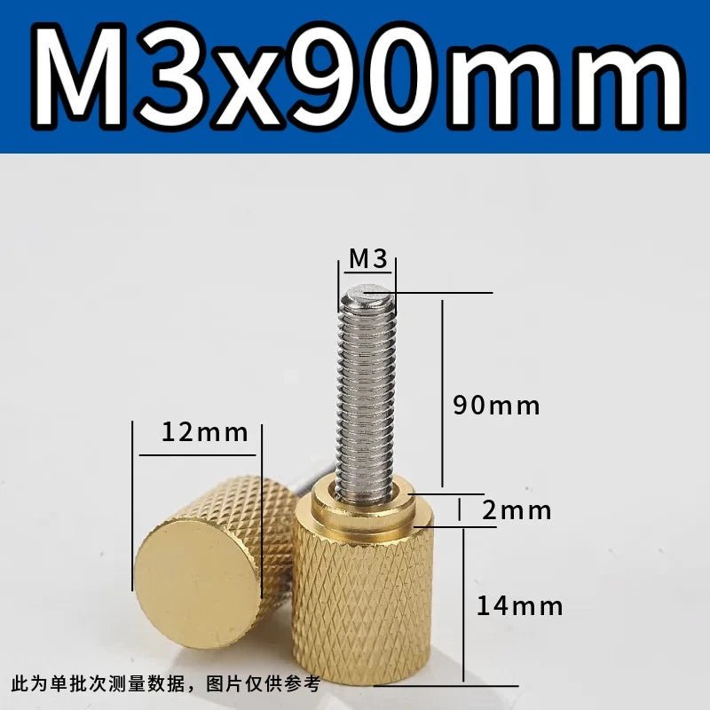 M3 Knurled Thumb Screws – Colored Anodized Aluminum, 6mm to 100mm, 10 Colors - HomeDIYer