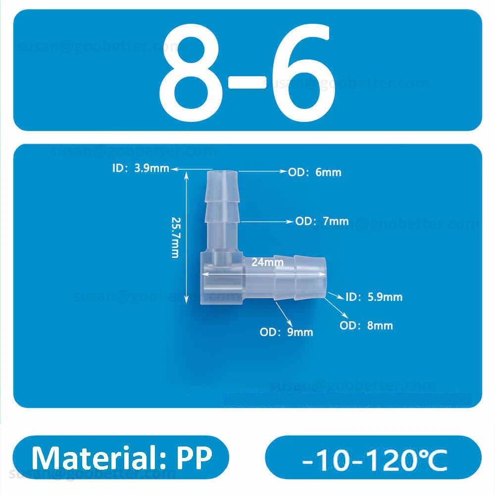 Plastic Barbed Hose Connectors — T-Piece, Elbow & Straight Fittings for Air & Water Lines