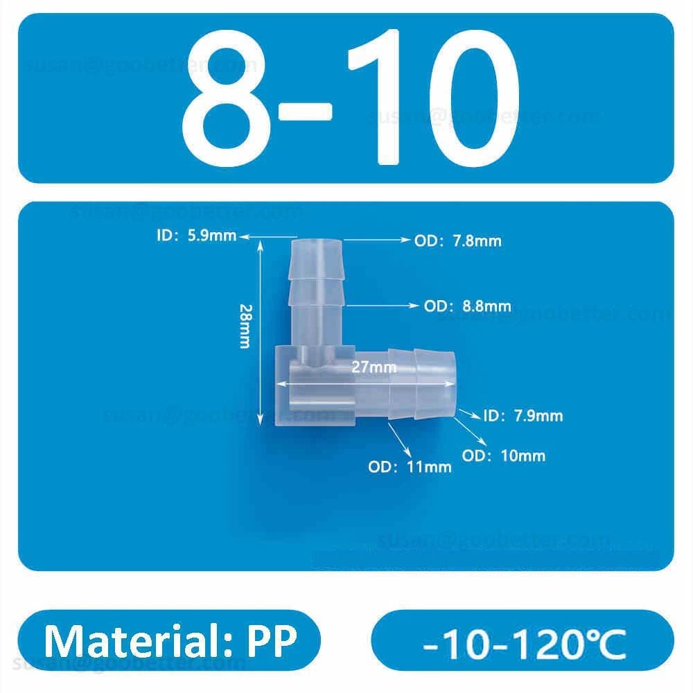 Plastic Barbed Hose Connectors — T-Piece, Elbow & Straight Fittings for Air & Water Lines