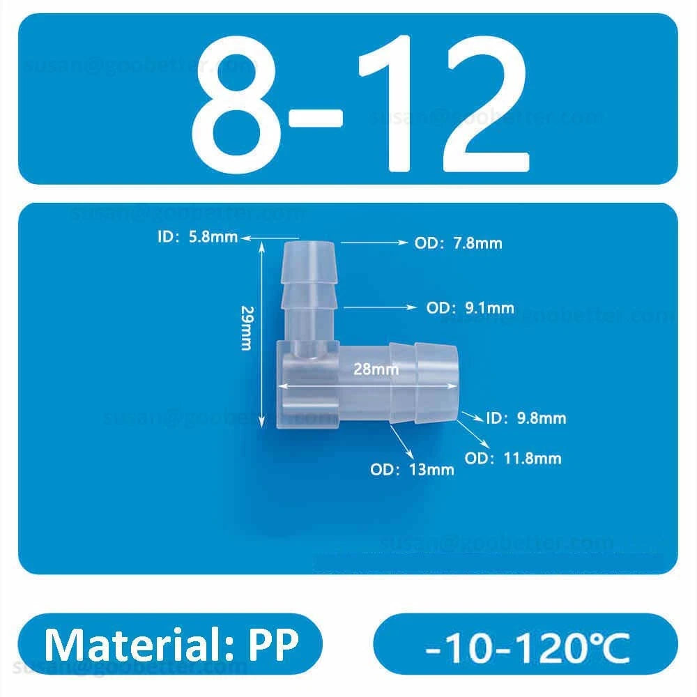 Plastic Barbed Hose Connectors — T-Piece, Elbow & Straight Fittings for Air & Water Lines