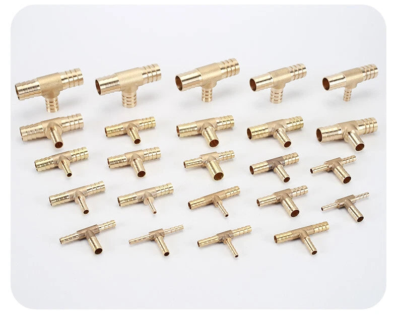 Brass Reducing Hose Fittings – Straight, L, T & Y Connectors for Gas & Air Tube