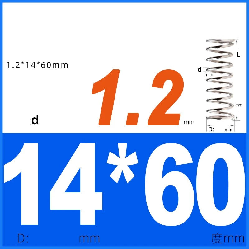Compression Spring 1.2mm Wire Dia 14mm - 20mm OD Small Pressure Springs