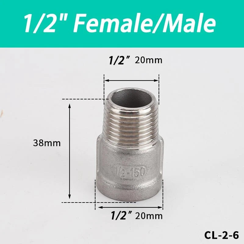 Stainless Steel BSP Pipe Fittings — Plug, Nipple, Elbow, T-Piece & More (1/8" to 4")