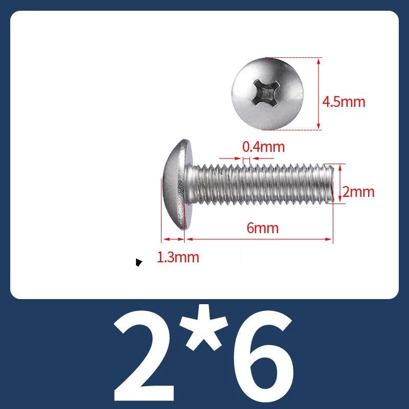 Phillips Flat Head Machine Screws M2-M8 | A2/A4 Stainless Steel