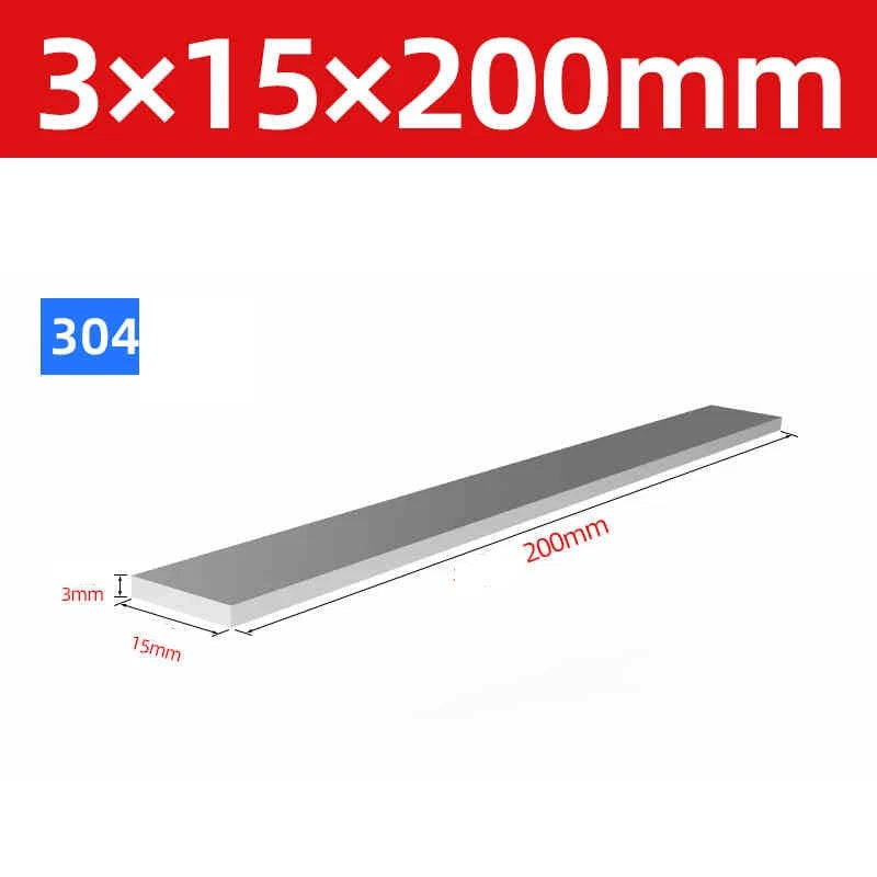 304 Stainless Steel Flat Bar Metal Plate Strip Width 10mm-80mm Thick 3mm to 20mm
