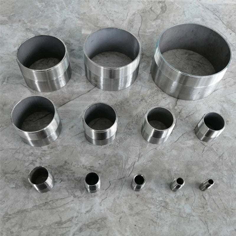 Stainless Steel 304 Weld Nipple Connector — BSP 1/4" to 4" Threaded Pipe Fitting