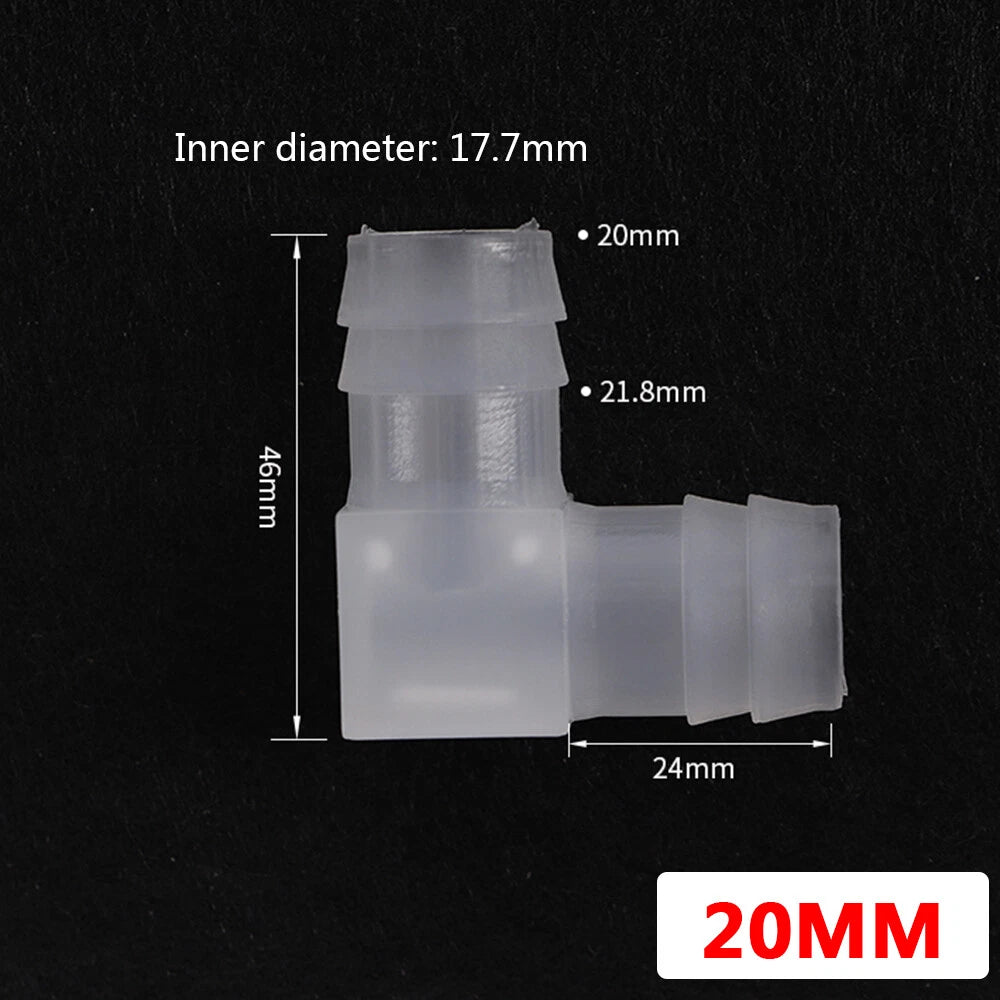 Plastic Elbow Barb Hose Connector — L-Piece Tube Joiner for Air, Fuel & Water (1.6mm–20mm)