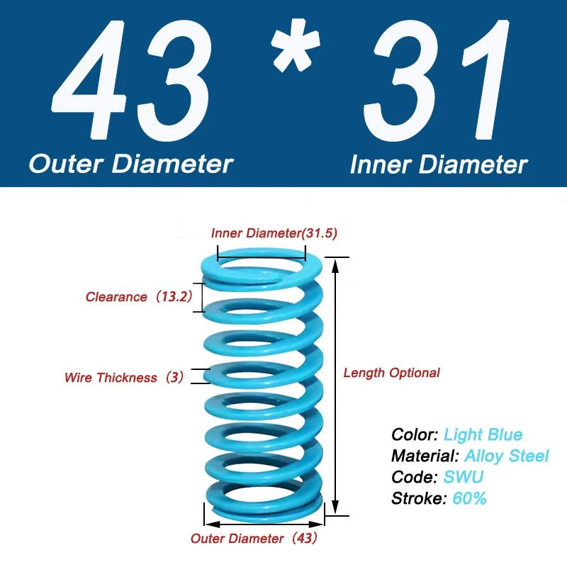 Compression Rate 60% Heavy Duty Stiff Heavy Load Die Spring Compression Spring
