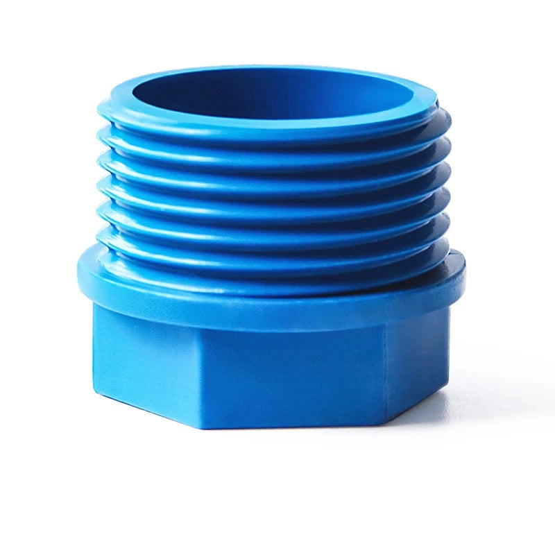 1 2" 3 4" 1" PVC Male Thread Water Supply Pipe Cap Stop End Lock Fittings Hex
