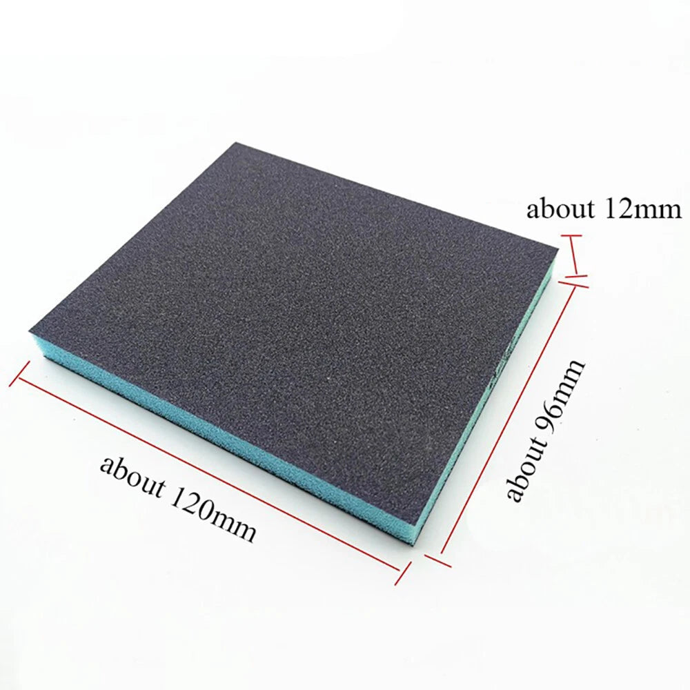 Flexible Double‑Sided Sanding Sponge Pads — P80 to P280 Grit Wet & Dry Foam Block for Contoured Surfaces