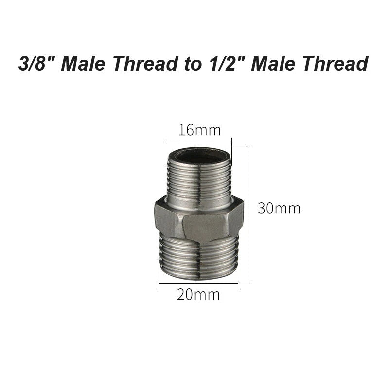 201 Stainless Steel BSP Barrel Nipples — Male Thread Straight & Reducing Pipe Fittings