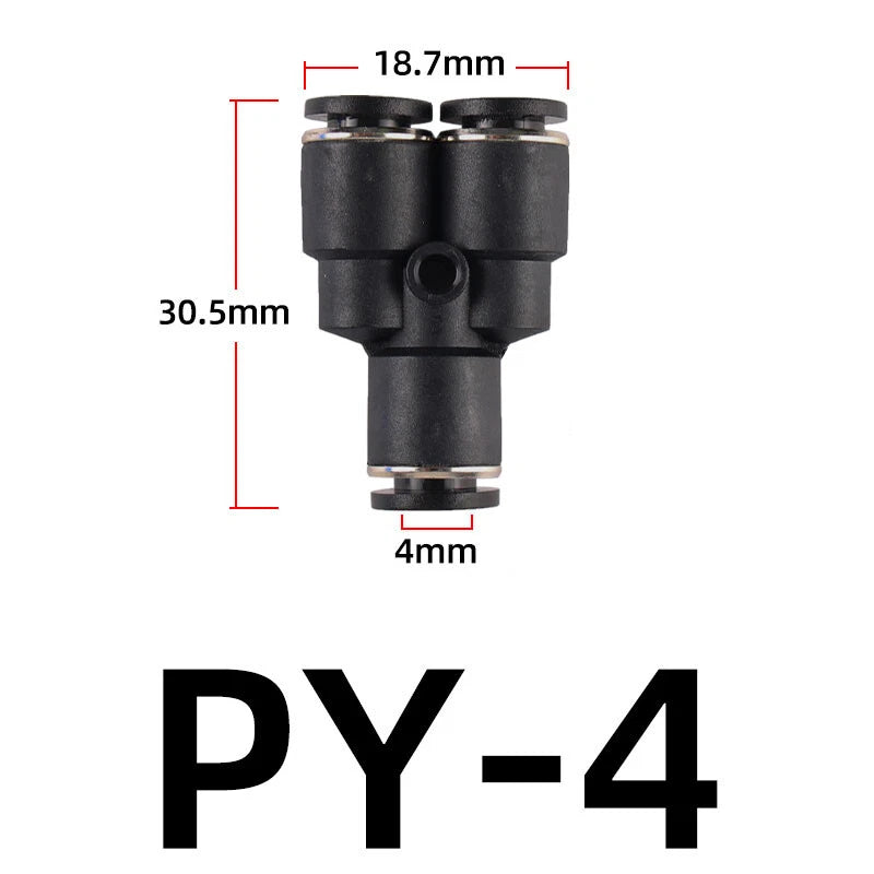 3 4 6mm Pneumatic Push Fit Straight Elbow T-Piece Connector Air Water Lines Hose