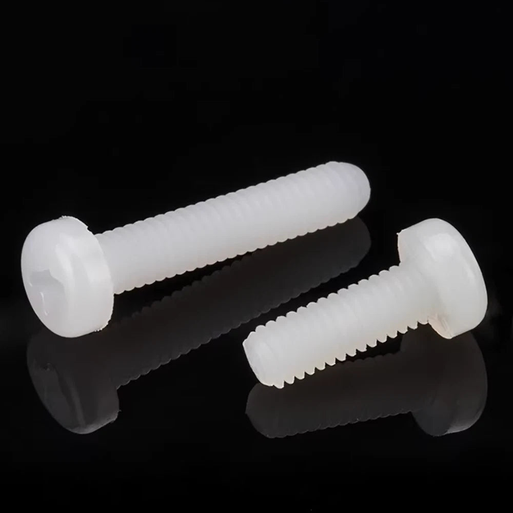 Nylon Phillips Machine Screws – Pan / Countersunk Head, Metric M3 M4, Electrical Insulating