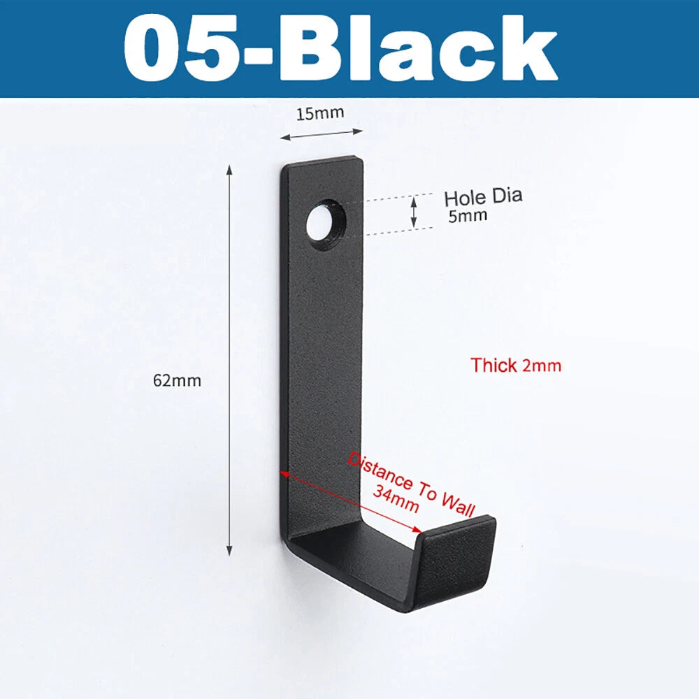 Stainless Towel Coat Heavy Duty Door Wall Mounting J Hooks Hanger Single Holder