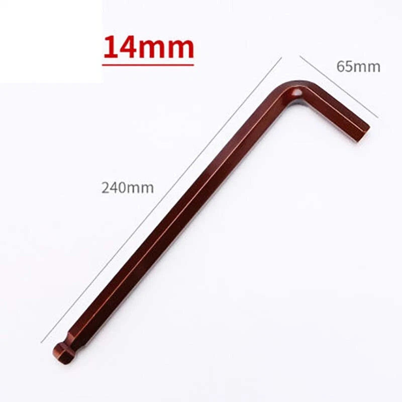 Alloy Steel Long Arm Allen Key Ball Point End Hex Wrench L Shape 1.5-19mm Metric