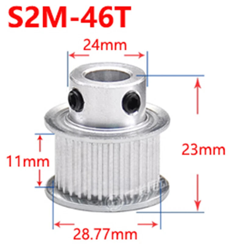 S2M 28-50T Timing Pulley 10mm Belt Synchronous Wheel Gear 3D Printer Bore 4-15mm