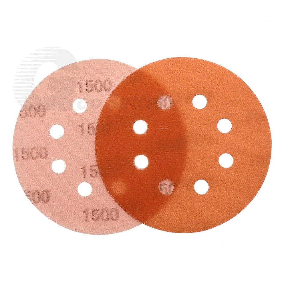 125mm 8 Hole Wet & Dry Sanding Disc 5 inch 600-5000 Grit for Car Sandpaper Pads