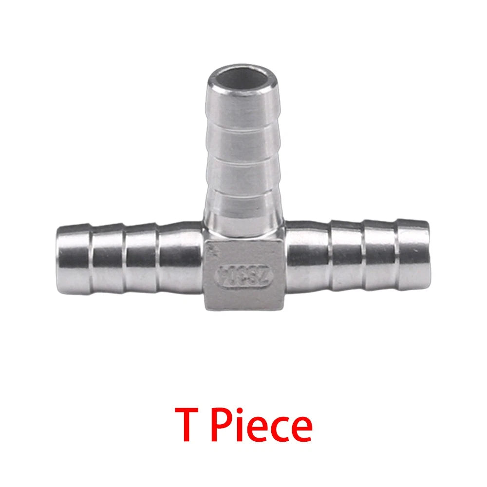 304 Stainless Steel Hose Barb Fittings — Taper Thread x Hose Tail Connectors